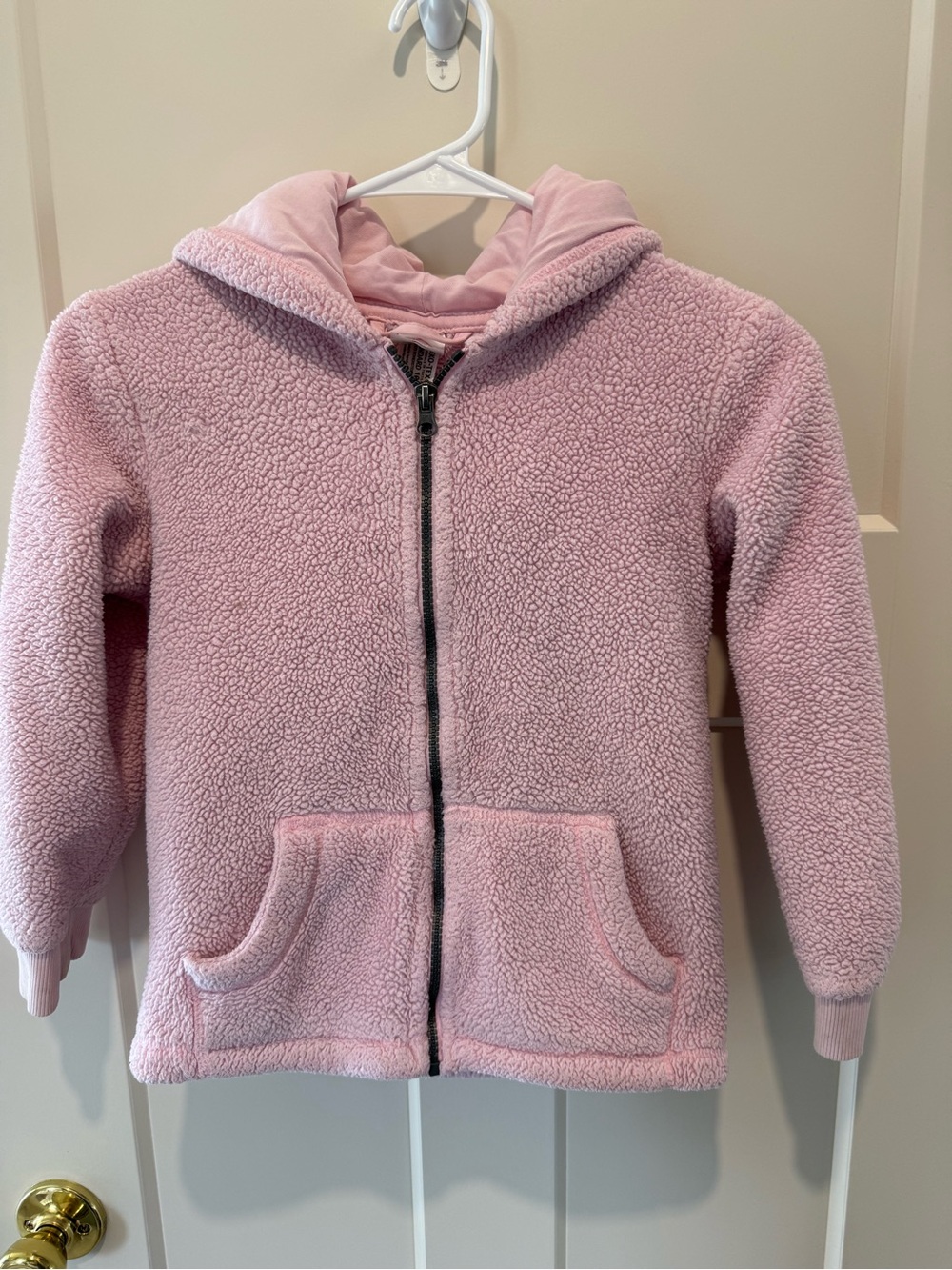 Hanna Andersson Pink Sherpa Zip-Up Hoodie